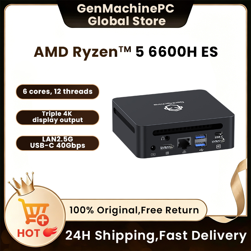 Pc Gaming Ryzen 5 - GenMachine Ryzen 5 6600H ES 3.3GHz-4.5GHz