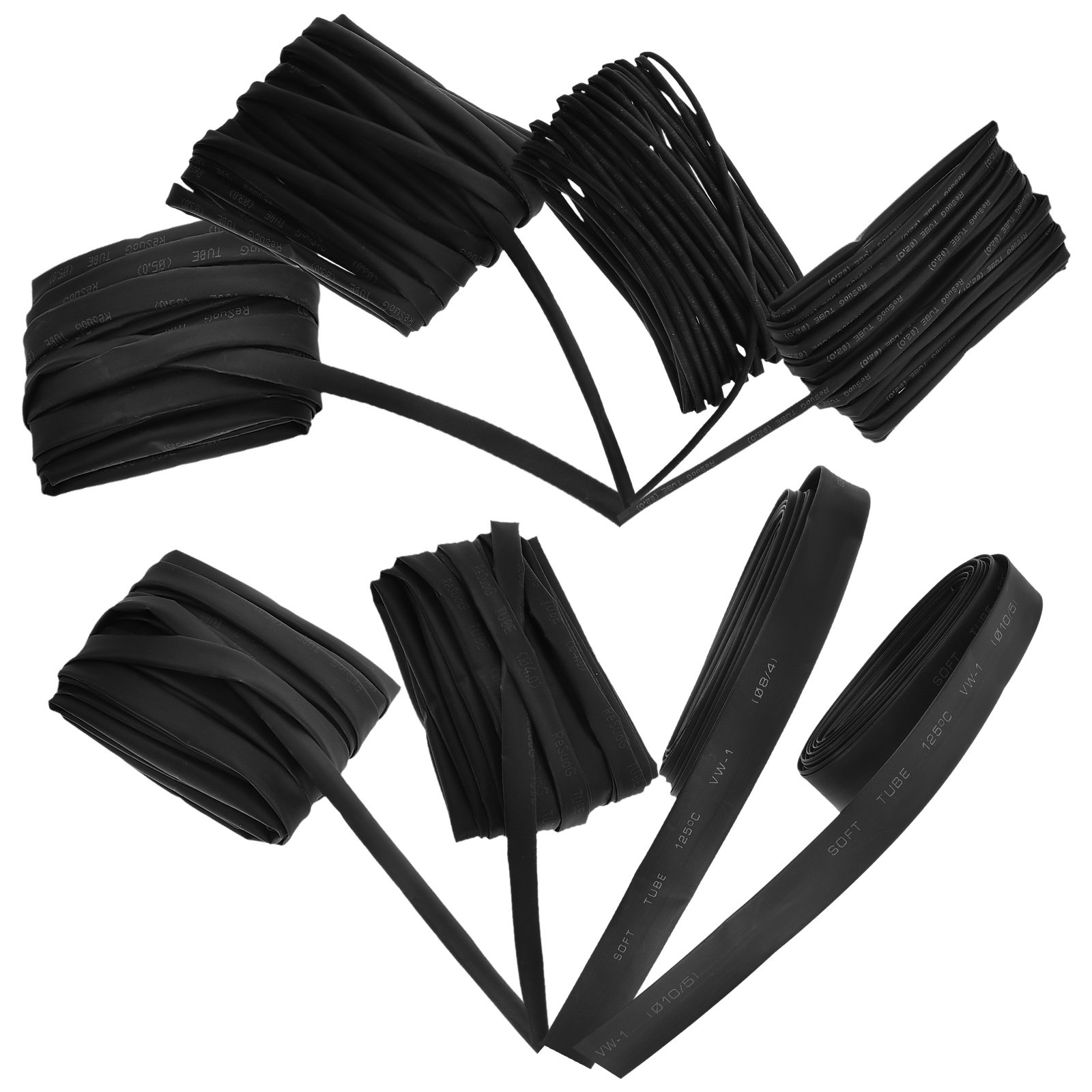 Cable Management Sleeve - 8 Parça Ağır Hizmet Tipi Isı