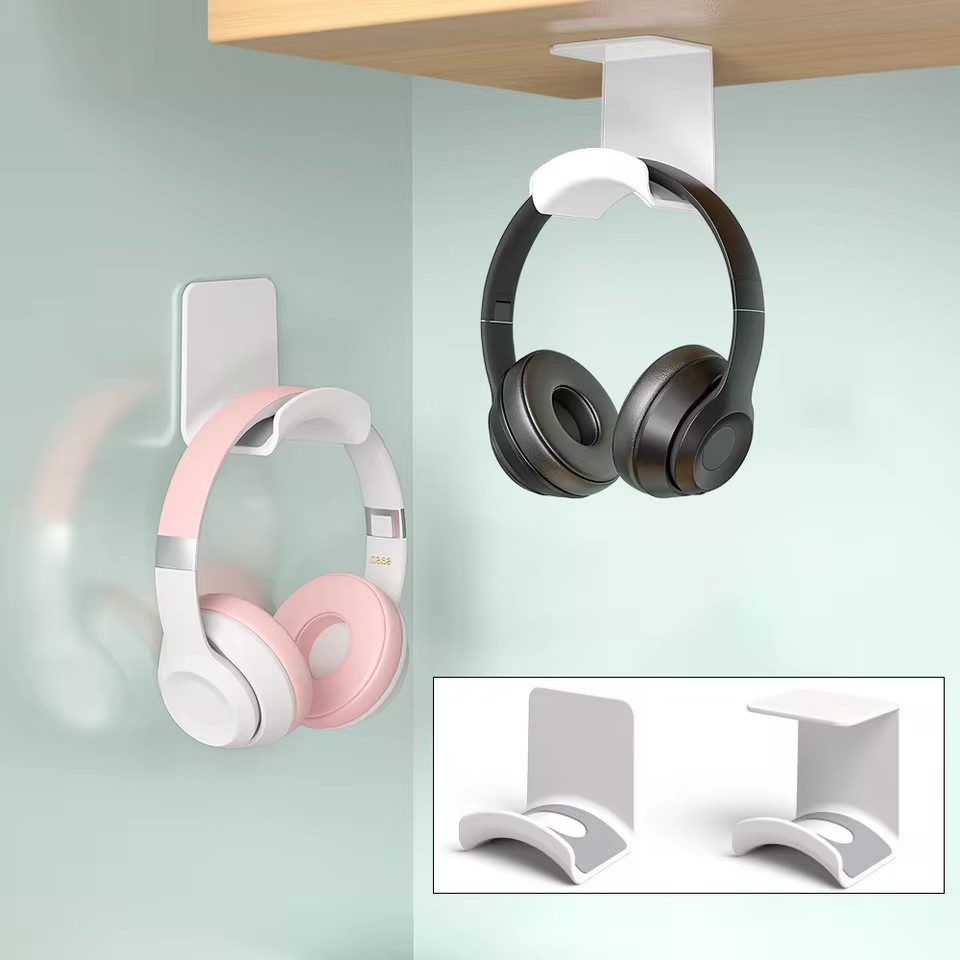 Headset Stand - Evrensel kulaklık standı yapışkanlı plastik duvara