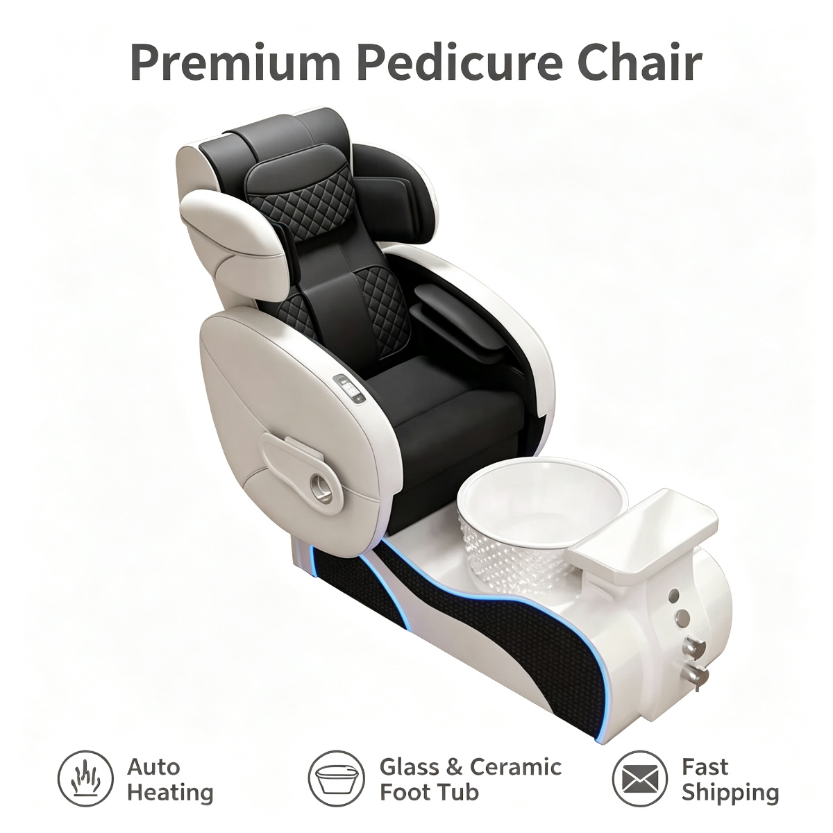 Pc Gaming Chair - Oyuncu Tarzı Pedikür Spa Koltuğu LED
