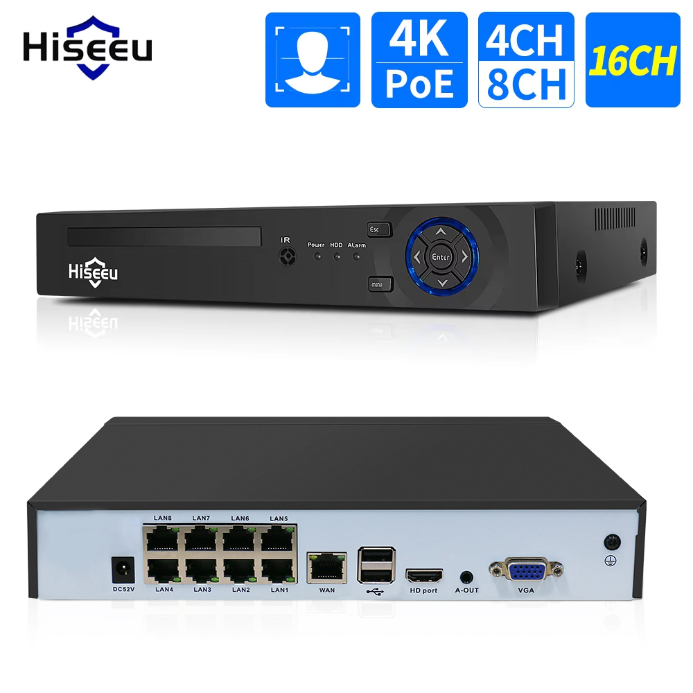 Hiseeu 4CH 10CH 16CH 4K 8MP 5M - Webcam 4K incelemesi ve fiyatı