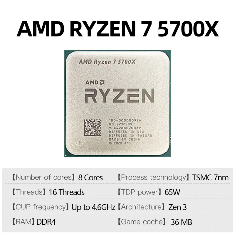 AMD Ryzen 7 5700X Oyun İşlemci - Pc Gaming Amd Ryzen 7 incelemesi ve fiyatı