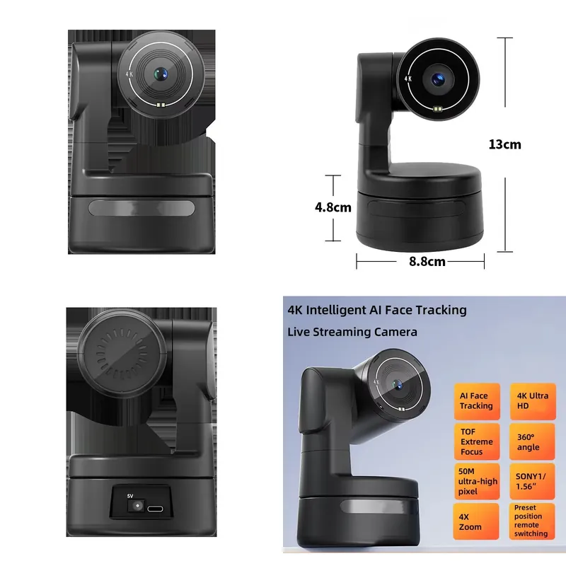 PC için Küçük 4K PTZ Web Kamer - Webcam 4K incelemesi ve fiyatı