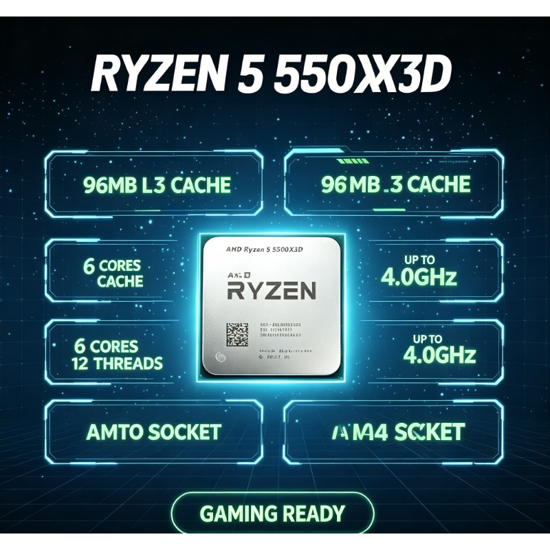 AMD Ryzen 5 5500X3D DIY Oyun B - Pc Gaming Ryzen 5 incelemesi ve fiyatı