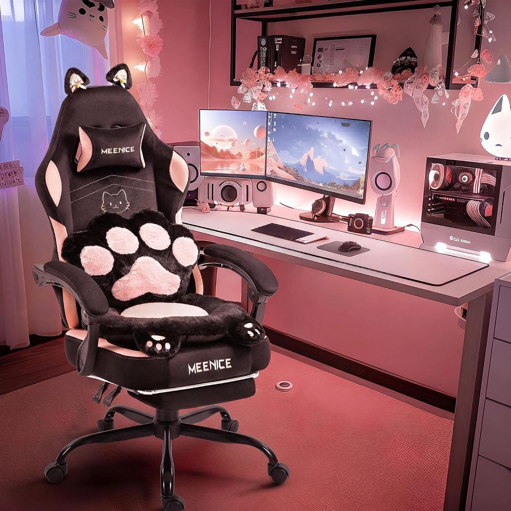 Pembe Oyun Koltuğu Kedi Kulakl - Pc Gaming Chair incelemesi ve fiyatı