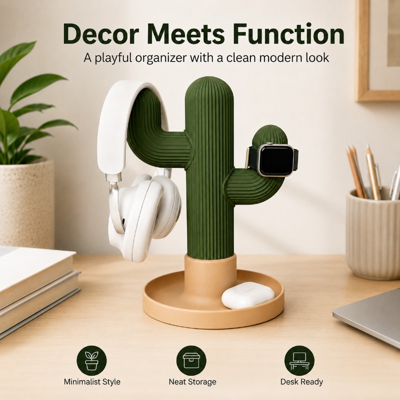 Minimalist Kaktüs Kulaklık Sta - Headset Stand incelemesi ve fiyatı